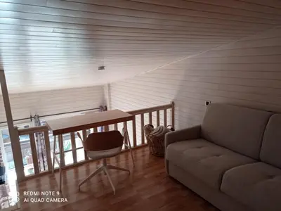 Coin salon dans l'établissement Studio lumineux 2 pièces avec mezzanine au Val-Claret, Tignes - FR-1-449-184
