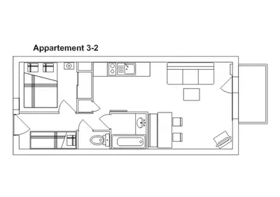 Plan de l'établissement Belle Plagne 2 Dim Dim Appart 6pers