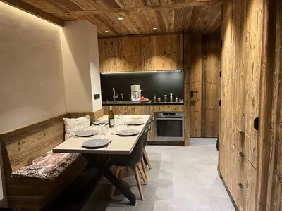 Cuisine ou kitchenette dans l'établissement Appartement 4 à 5 personnes