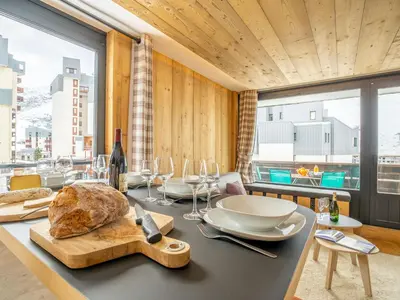 Coin salon dans l'établissement Apartment Les Grandes Platières - Val Claret-28 by Interhome