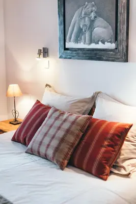 Un ou plusieurs lits dans un hébergement de l'établissement Appartement Orion by ExplorHome