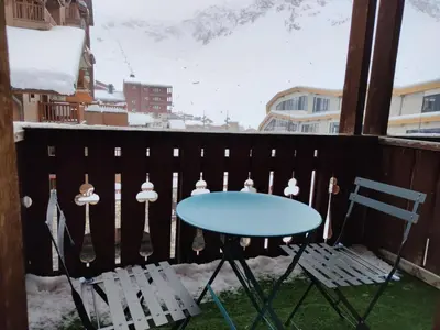 Balcon ou terrasse dans l'établissement CHALET CLUB VAL CLARET
