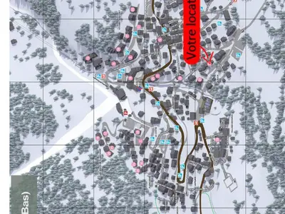 Plan de l'établissement Studio accueillant 4 pers. proche centre Champagny - FR-1-464-196