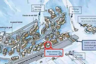 Plan de l'établissement Studio Tignes Val claret aux pieds des pistes