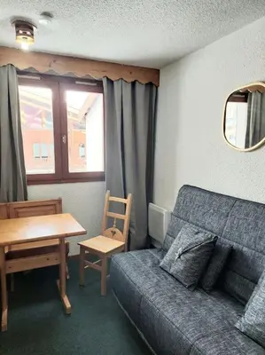 Coin salon dans l'établissement Studio Tignes Val claret aux pieds des pistes