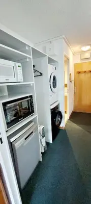 Cuisine ou kitchenette dans l'établissement Studio Tignes Val claret aux pieds des pistes