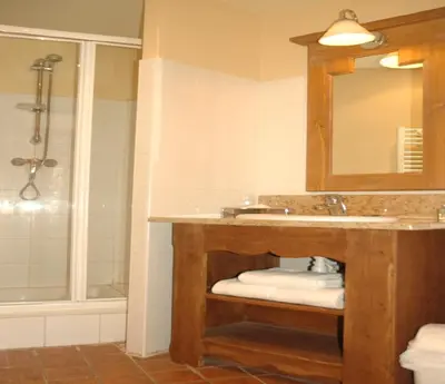 Salle de bains dans l'établissement 5* Flat - 6 people - Arc 1950 - Sun - View - SPA