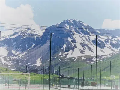 Vue générale sur la montagne ou vue sur la montagne depuis l'appartement