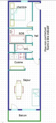 Plan de l'établissement Résidence Les Jardins De Val - Appartement 2 pièces pour 4 personnes à Val d'Isère à 350 mètres du centre du village et 450m des pistes MAE-1814