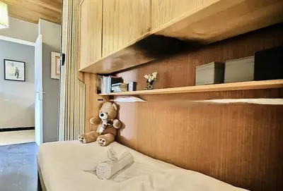 Un ou plusieurs lits dans un hébergement de l'établissement Résidence Lot 300 A Et B - Appartement 2 pièces 4 personnes proche des pistes et des commerces dans le quartier du Lavachet. Situé au 4ème étage d'une rési MAE-1926