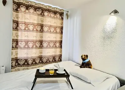 Un ou plusieurs lits dans un hébergement de l'établissement Résidence Les Jardins De Val - Agréable studio cabine complètement rénové pour 4 personnes situé à Val d'isère à 350m du centre du village et 450m des pistes MAE-0164