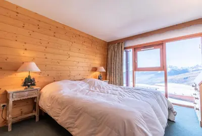 Un ou plusieurs lits dans un hébergement de l'établissement Résidence Aiguille Grive Bat Iii - Très beau duplex de 4 pièces pour 8 personnes, skis aux pieds, dans le village de Charmettoger à Arc 1800 MAE-1665