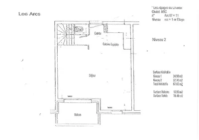 Plan de l'établissement Résidence Chantel - Charmant duplex de 4 pièces dans une résidence au pied des pistes dans le quartier du Chantel. MAE-1678
