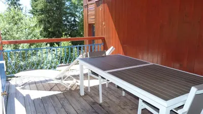 Balcon ou terrasse dans l'établissement Résidence Aiguille Des Glaciers - Appartement 4 pièces entièrement rénové pour 8 personnes au coeur de la station d'Arc 1800 dans le village des Villards MAE-1871