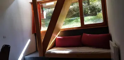 Coin salon dans l'établissement Résidence Lauzieres - Appartement 2 pièces pour 7 personnes skis aux pieds et proche des commerces dans le village du Charvet à Arc 1800 MAE-1876