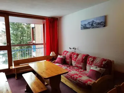 Coin salon dans l'établissement Résidence Nova - Appartement 2 pièces 6 personnes proche des pistes, des commerces, de la garderie et de l'ESF au centre de la station d’Arc 1800 MAE-2029