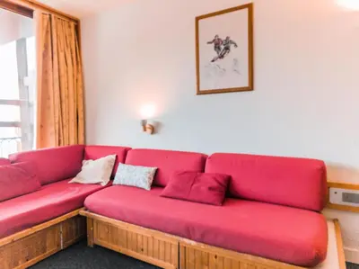Coin salon dans l'établissement Résidence Nova - Appartement 2 pièces 6 personnes proche des pistes, des commerces, de la garderie et de l'ESF au centre de la station d’Arc 1800 MAE-2042
