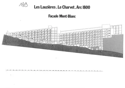 Plan de l'établissement Résidence Lauzieres - Studio 5 personnes skis aux pieds et proche des commerces dans le village du Charvet à Arc 1800 MAE-2054