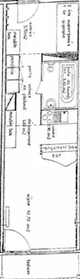 Plan de l'établissement Résidence Lauzieres - Studio 5 personnes en rez-de-jardin skis aux pieds et proche des commerces dans le village du Charvet à Arc 1800 MAE-2065