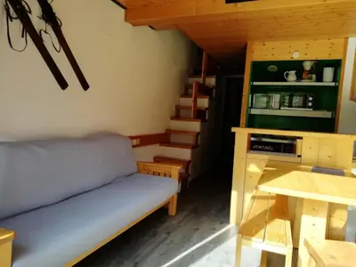 Cuisine ou kitchenette dans l'établissement Résidence Aiguille Grive Bat Ii - Appartement 2 pièces en duplex pour 5 personnes proche des pistes dans le village de Charmettoger à Arc 1800 MAE-2089