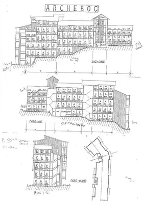 Plan de l'établissement Résidence Archeboc - Studio 4 personnes à Arc 1800 proche des pistes dans le village de Charmettoger MAE-2130