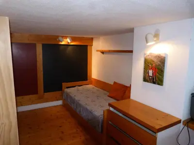 Un ou plusieurs lits dans un hébergement de l'établissement Résidence Mirantin 2 - Duplex pour 5 personnes proche des pistes et des commerces - Résidence calme dans le village de Charmettoger à Arc 1800 MAE-2195