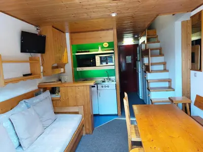 Cuisine ou kitchenette dans l'établissement Résidence Archeboc - Appartement en duplex pour 6 personnes à Arc 1800 proche des pistes dans le village de Charmettoger MAE-2694