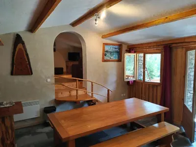 Coin salon dans l'établissement Chalet Le Grand Méan