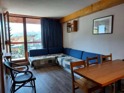 Coin salon dans l'établissement Résidence Nova - Appartement 2 pièces 6 personnes proche des pistes, des commerces, de la garderie et de l'ESF au centre de la station d’Arc 1800 MAE-1689