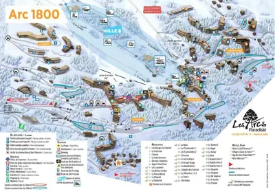 Plan de l'établissement Résidence Belles Challes - Studio 4 personnes à Arc 1800 skis aux pieds et proche des commerces dans le village du Charvet MAE-6572