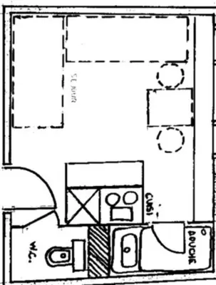 Plan de l'établissement Résidence Nova - Studio 2 personnes, proche des pistes et des commerces, au cœur de la station d’Arc 1800 dans le village des Villards MAE-1988