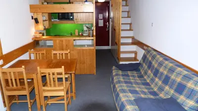 Cuisine ou kitchenette dans l'établissement Résidence Aiguille Grive Bat Iii - Appartement 2 pièces 6 personnes en duplex, skis aux pieds, dans le village de Charmettoger à Arc 1800 MAE-1895