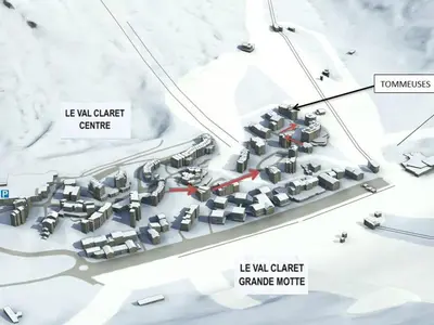 L'établissement Appartement 2 pièces confortable avec balcon au pied des pistes - FR-1-502-288 en hiver