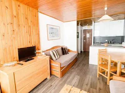 Cuisine ou kitchenette dans l'établissement Appartement 2 pièces confortable, balcon, animaux acceptés - FR-1-502-285