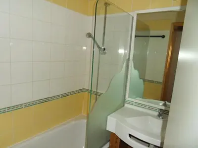 Salle de bains dans l'établissement Appartement fonctionnel 2 pièces au pied des pistes, animaux admis - FR-1-181-2153