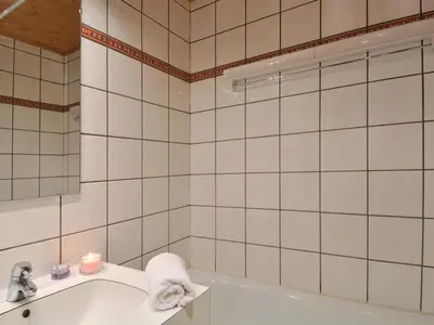 Salle de bains dans l'établissement Studio fonctionnel aux pieds des pistes avec animaux admis - FR-1-181-2181