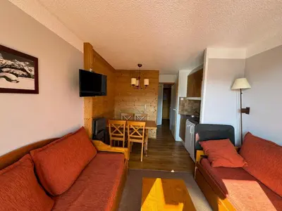 Coin salon dans l'établissement Studio au pied des pistes avec animaux admis - FR-1-181-2209