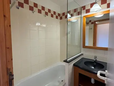 Salle de bains dans l'établissement Studio au pied des pistes avec animaux admis - FR-1-181-2209