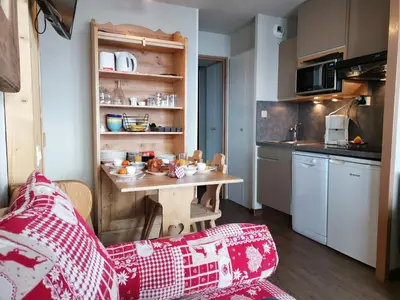 Cuisine ou kitchenette dans l'établissement Appartement rénové · Pied des pistes · Animaux admis · Parking · 5 pers - FR-1-181-2136