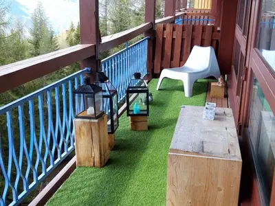 Balcon ou terrasse dans l'établissement Appartement rénové calme avec balcon, parking, wifi – 7/8 pers - FR-1-346-305