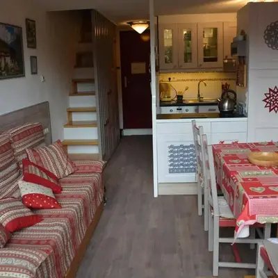 Duplex confortable ski aux pieds avec balcon - FR-1-346-411