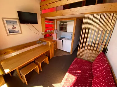 Cuisine ou kitchenette dans l'établissement Studio cosy à Les Arcs 1800, ski aux pieds, 4 pers. - FR-1-346-459