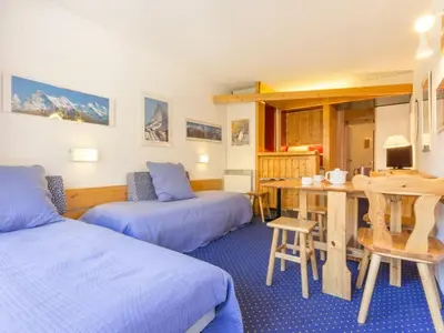 Plan de l'établissement Studio lumineux · Ski aux pieds · Balcon sud · 4 couchages - FR-1-346-462