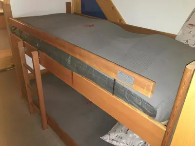Un ou plusieurs lits dans un hébergement de l'établissement Duplex Calme avec Balcon, 6 pers, Les Arcs 1800 - FR-1-346-476