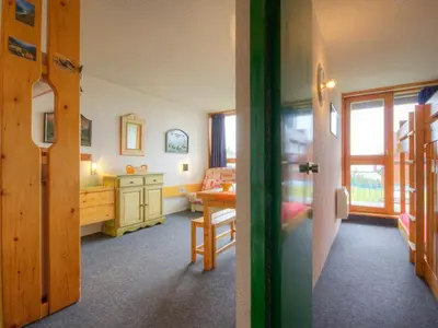 Un ou plusieurs lits dans un hébergement de l'établissement Appartement 5 pers. aux Arcs 1800, Ski aux pieds, Balcon - FR-1-346-490