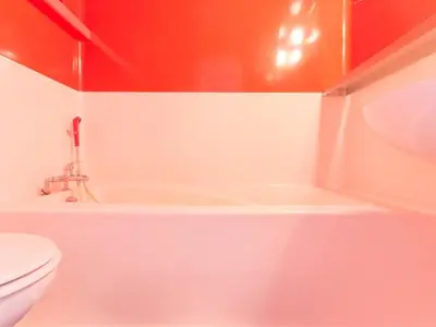 Salle de bains dans l'établissement Studio cabine avec balcon et WIFI gratuit - FR-1-346-508
