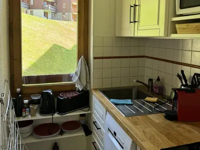 Plan de l'établissement Studio divisible 4 pers au cœur de la station, animaux admis, vue pistes - FR-1-181-2314