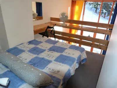 Un ou plusieurs lits dans un hébergement de l'établissement Résidence Aiguille Grive Bat I - Duplex pour 5 personnes dans le village de Charmettoger aux Arcs 1800 - Résidence au pied des pistes MAE-2192