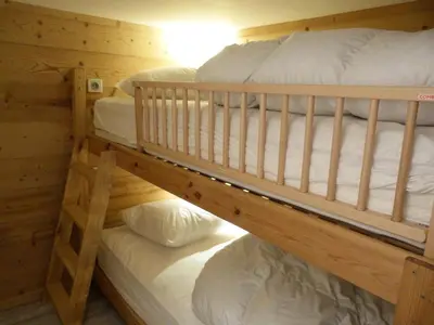 Un ou plusieurs lits dans un hébergement de l'établissement Résidence Archeboc - Très beau duplex entièrement rénové pour 4 personnes dans le village de Charmettoger, proche des pistes MAE-2116