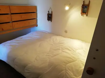 Un ou plusieurs lits dans un hébergement de l'établissement Résidence Archeboc - Appartement 5 personnes à Arc 1800 proche des pistes dans le village de Charmettoger MAE-6562